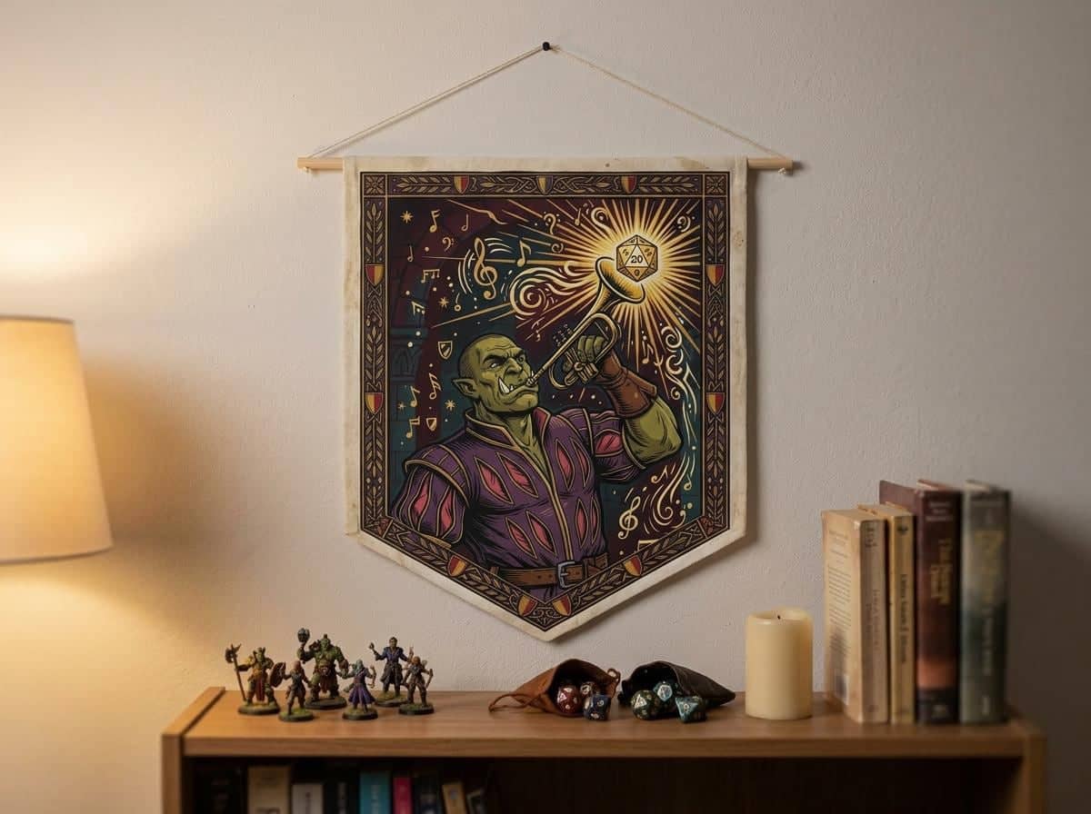DnD Bard Pennant Flag