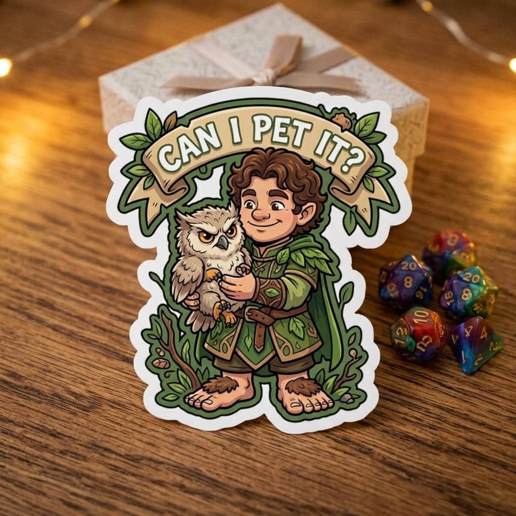 Can I Pet It Owlbear Sticker