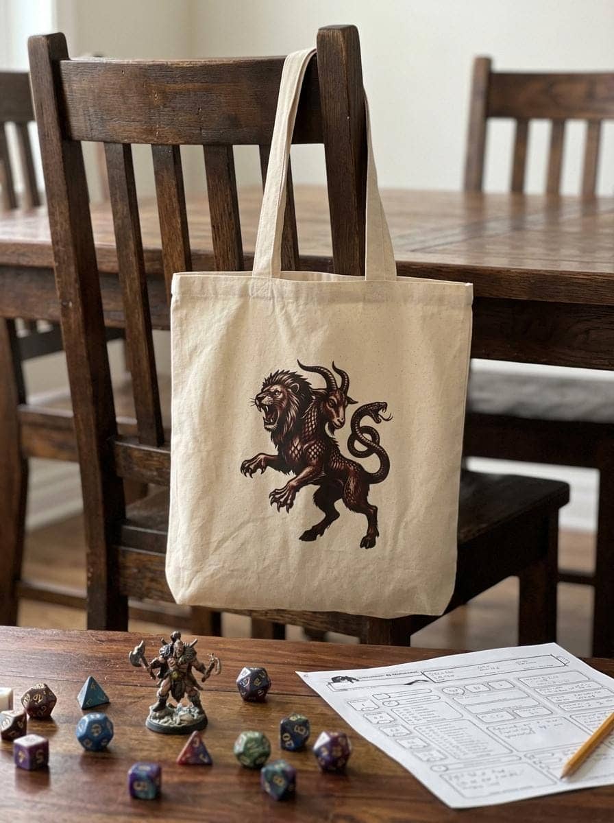 DnD Tote Bag Chimera Monster