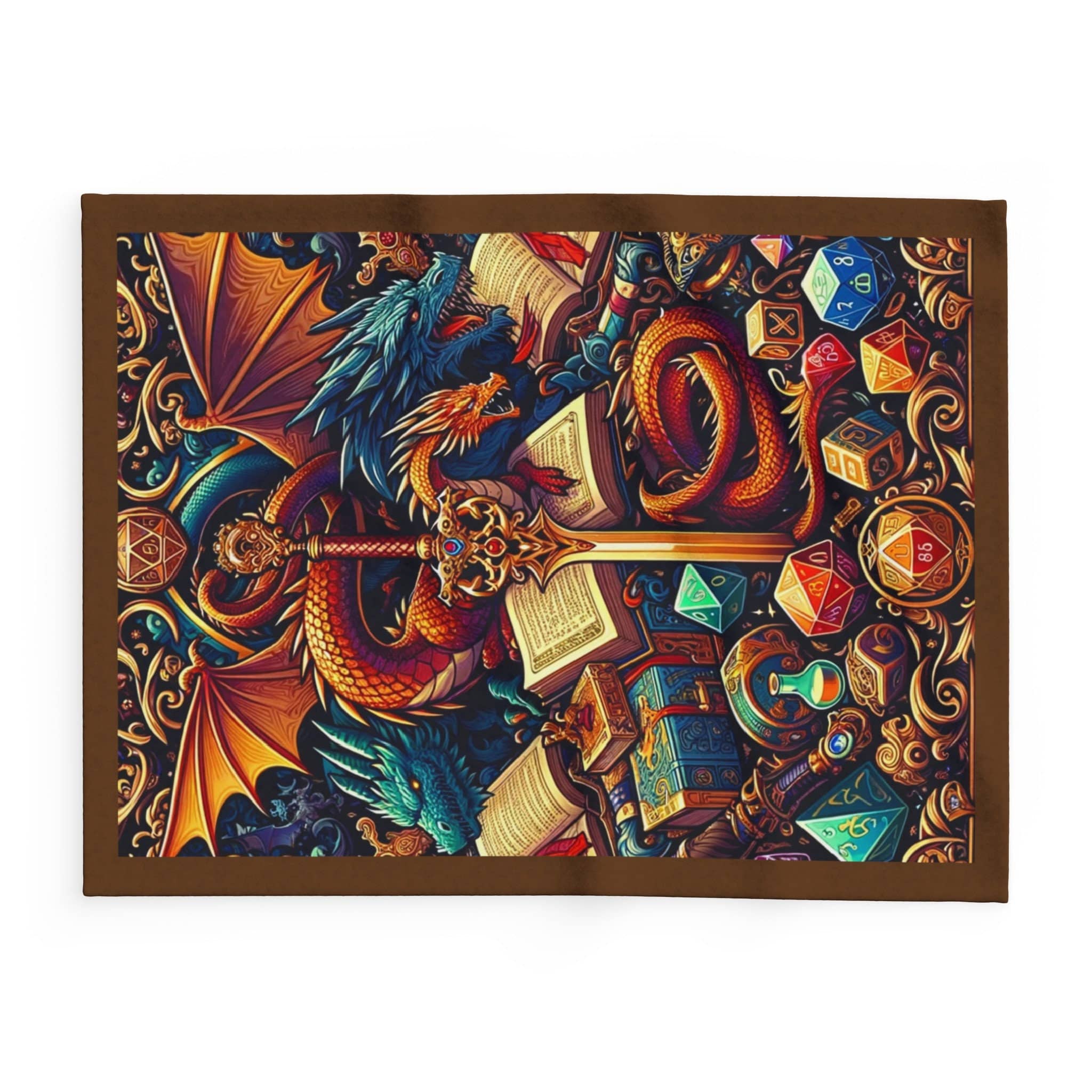 Dragon, Sword and Dice Throw blanket, photo 7 of 10